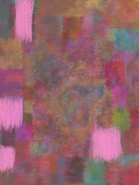 a pink and brown abstract painting