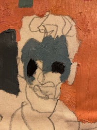 a painting of a man with a mask on his face