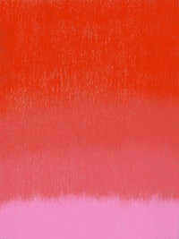 a painting of a red and pink striped background