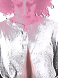 an image of a woman with pink hair