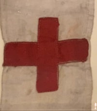 a red cross on a white background