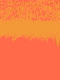 an orange and yellow background with grass on it