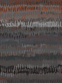 a gray and orange abstract painting